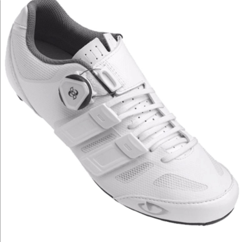 NIB GIRO Women’s white RAES TECHLACE road cycling shoe, size 8.5 (40)